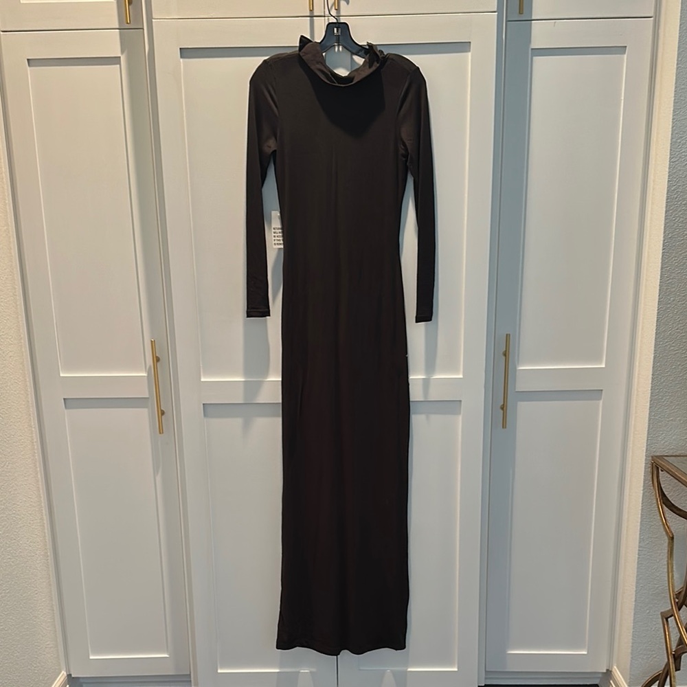 Bumpsuit Black Long Sleeve Dress